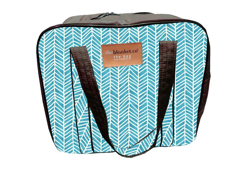 Turquoise with White Scales Compartmentalised Picnic Bag
