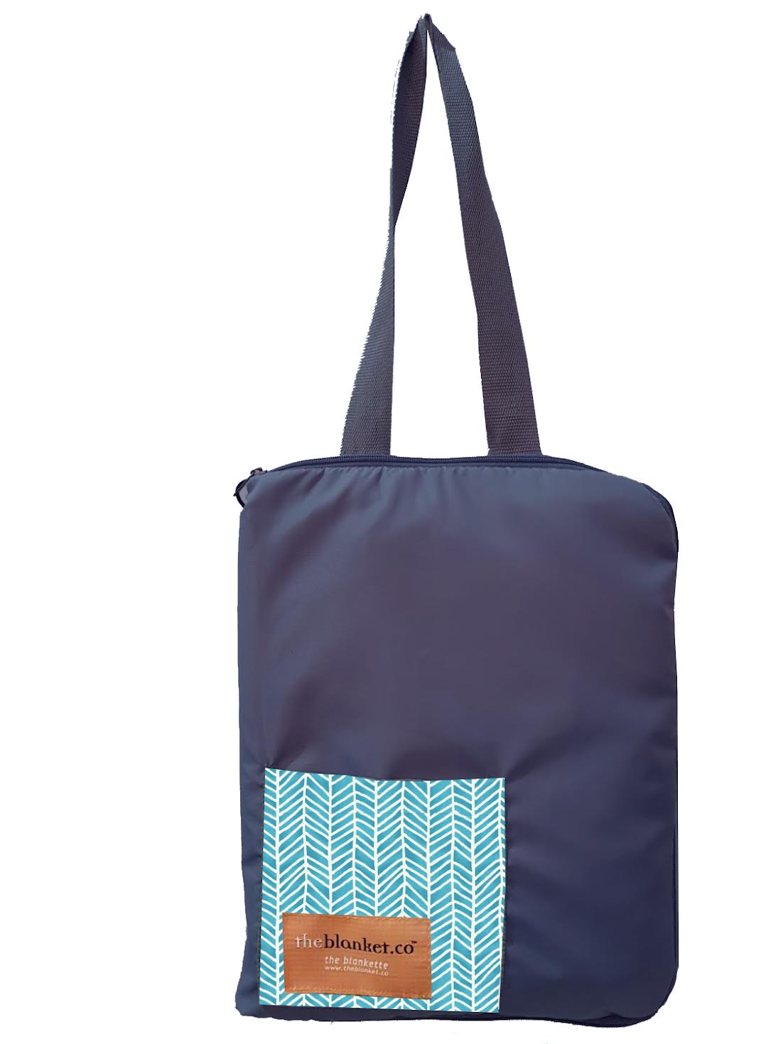 Turquoise with White Scales Waterproof Picnic Blankette