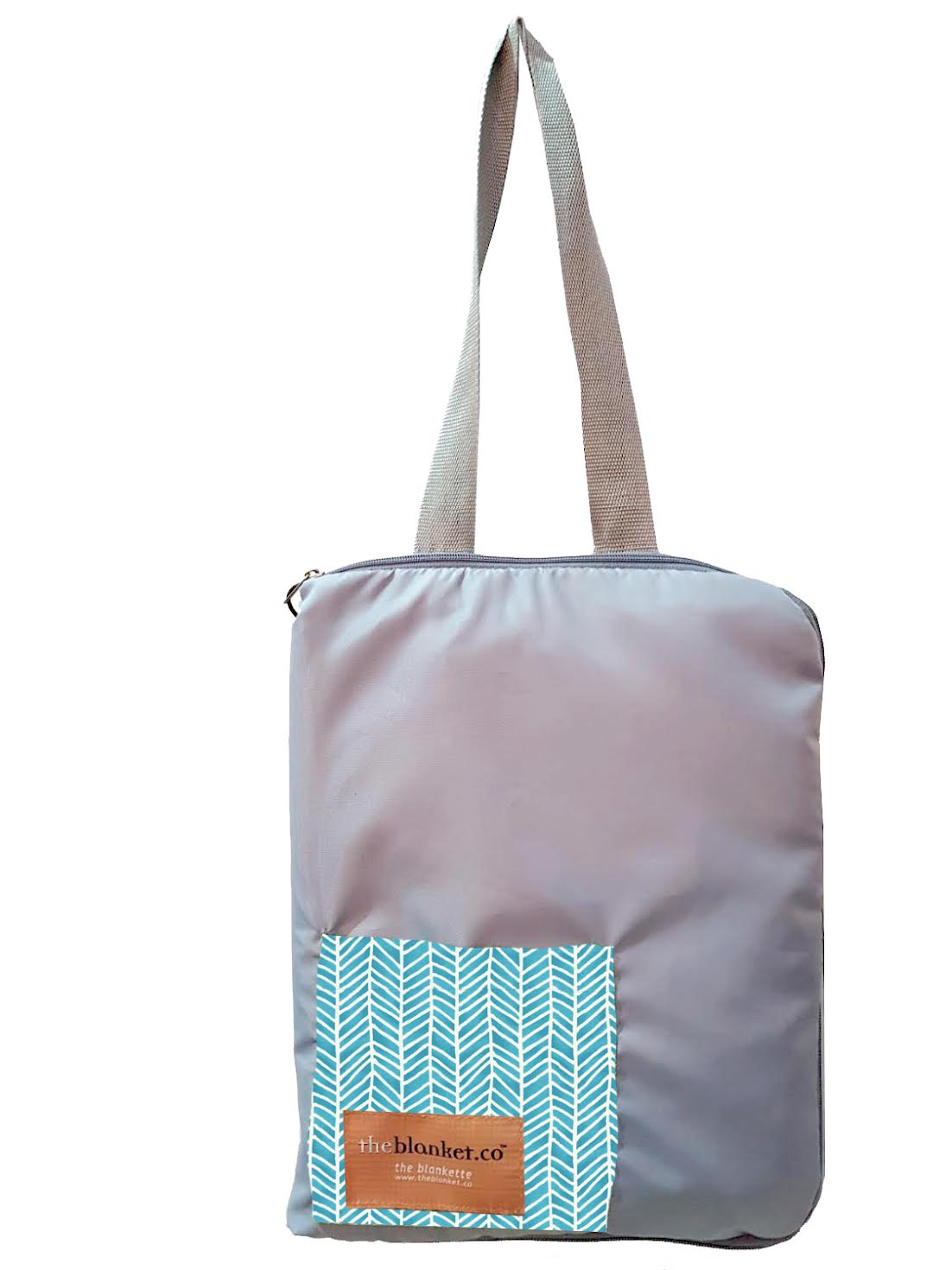 Turquoise with White Scales Waterproof Picnic Blankette