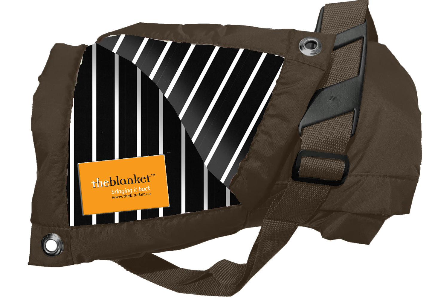 Black striped Waterproof Picnic Blanket