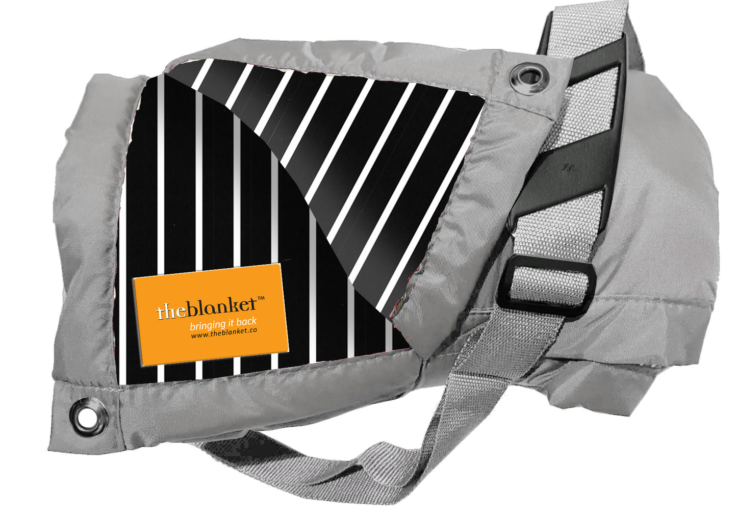 Black striped Waterproof Picnic Blanket
