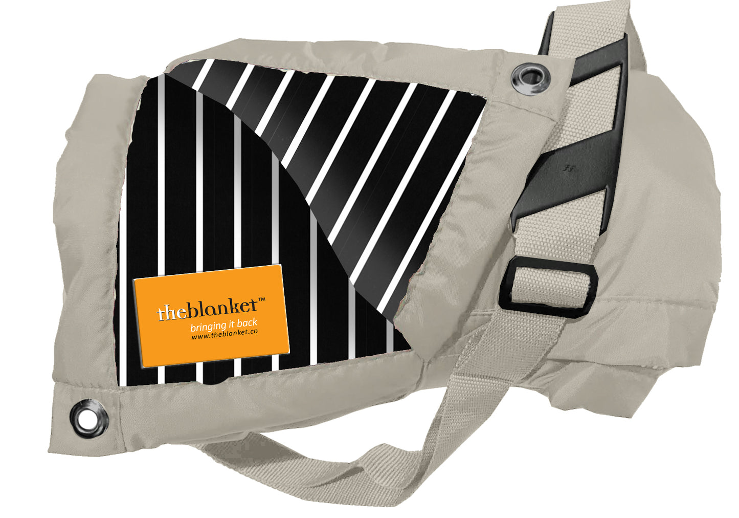 Black striped Waterproof Picnic Blanket
