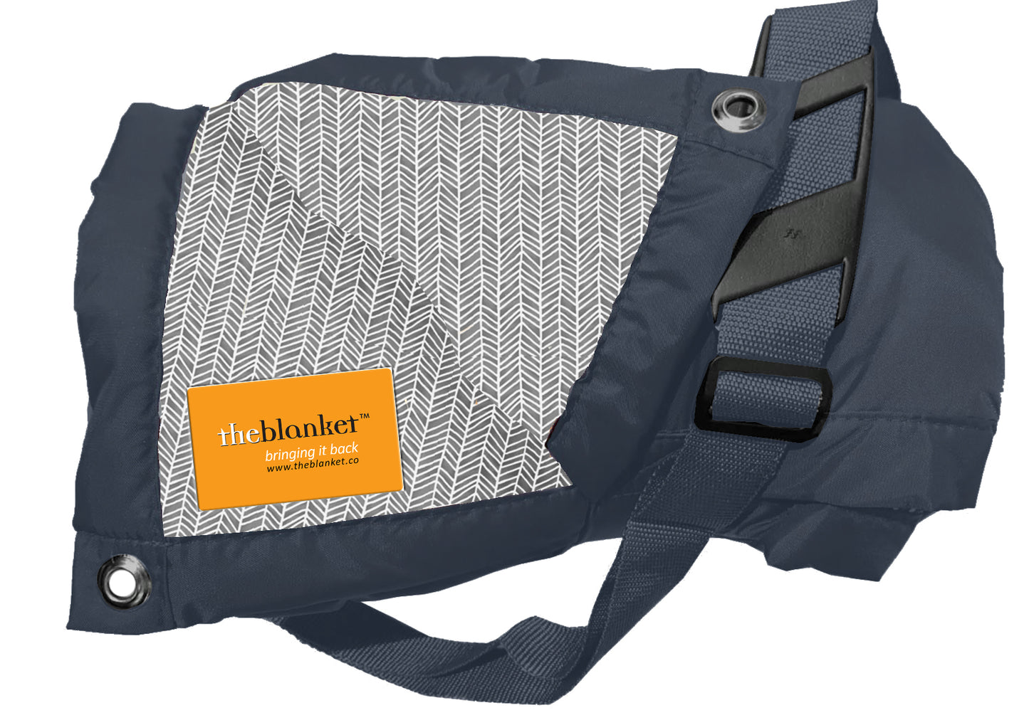 Black With White Scales Waterproof Picnic Blanket