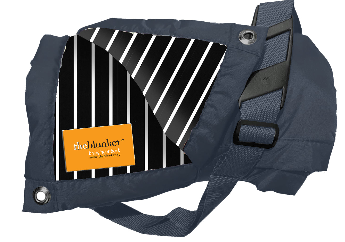 Black striped Waterproof Picnic Blanket