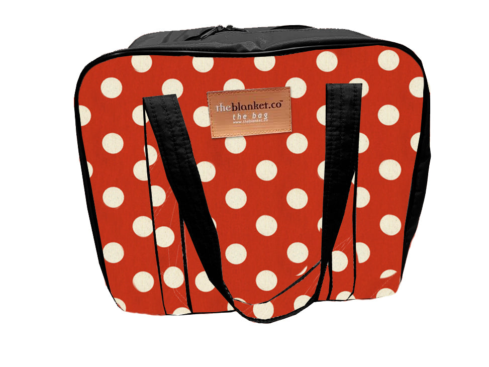 Red Spotted Compartmentalised Picnic Bag