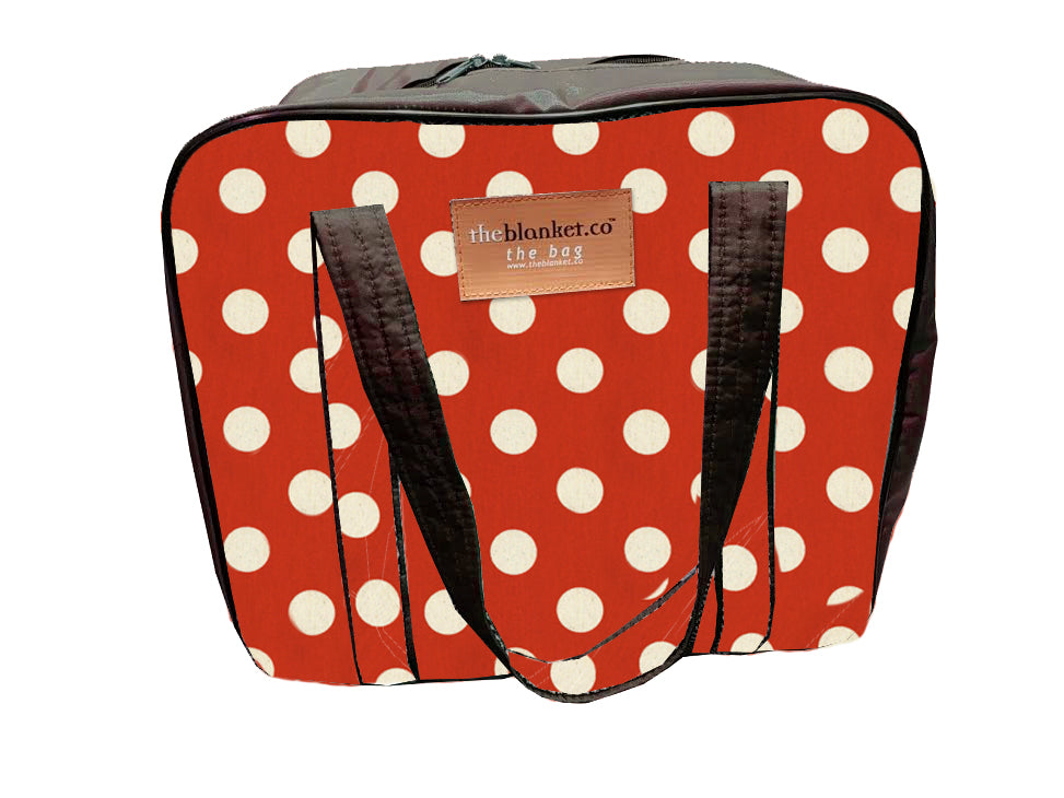 Red Spotted Compartmentalised Picnic Bag