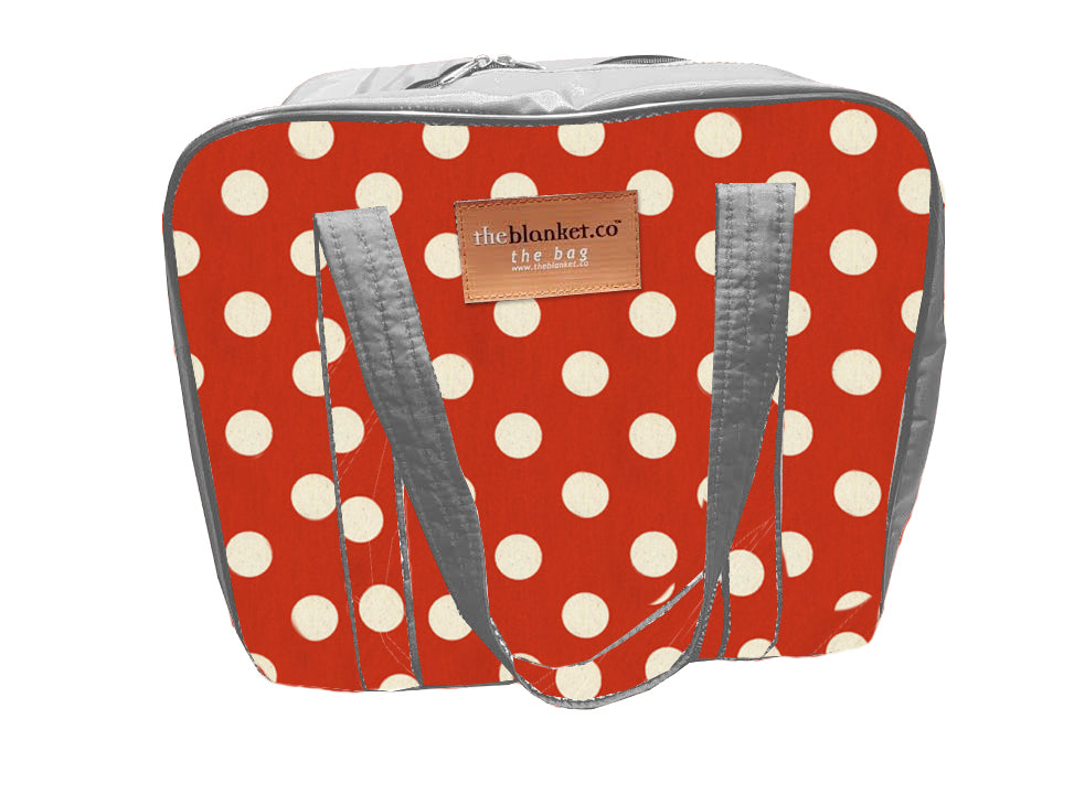 Red Spotted Compartmentalised Picnic Bag