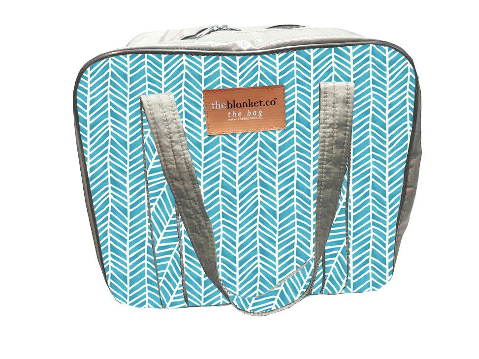 Turquoise with White Scales Compartmentalised Picnic Bag