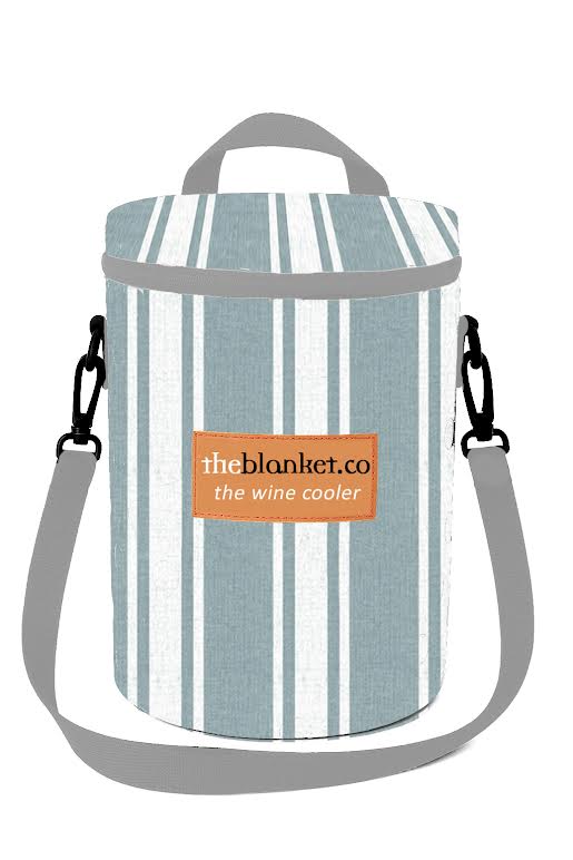 Duck Egg Striped Wine Cooler