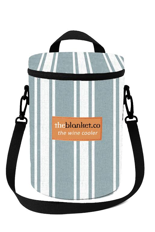 Duck Egg Striped Wine Cooler
