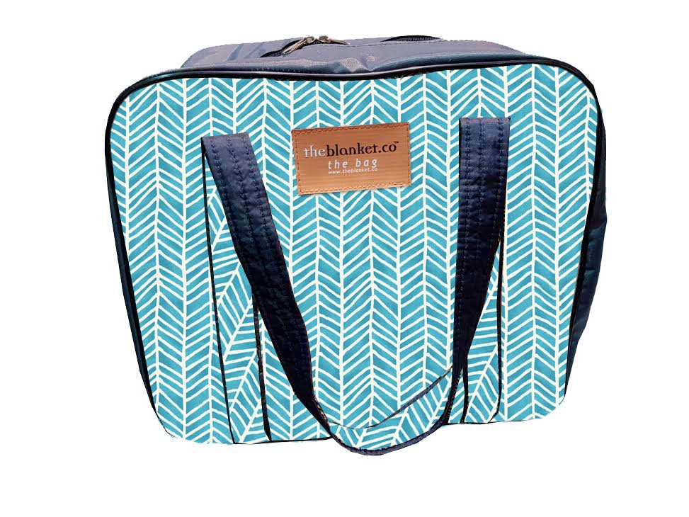 Turquoise with White Scales Compartmentalised Picnic Bag