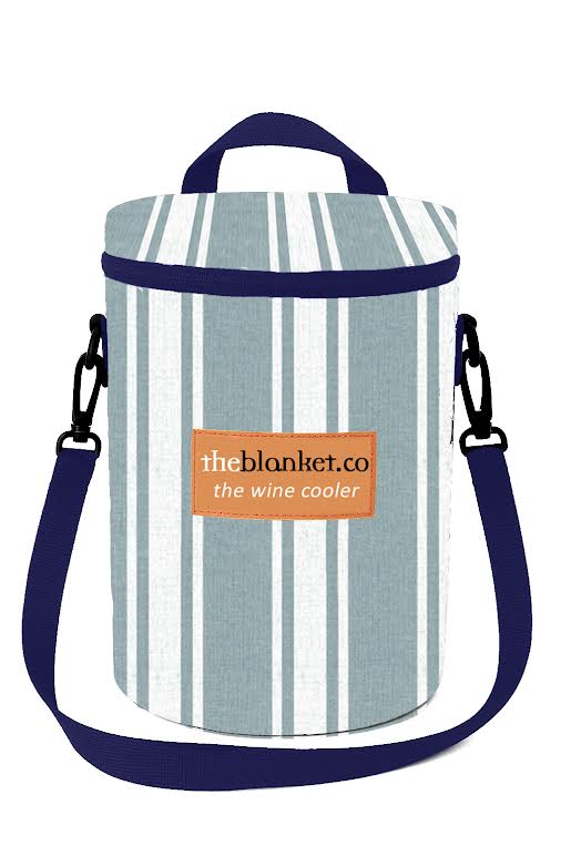 Duck Egg Striped Wine Cooler