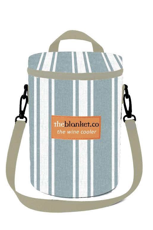 Duck Egg Striped Wine Cooler