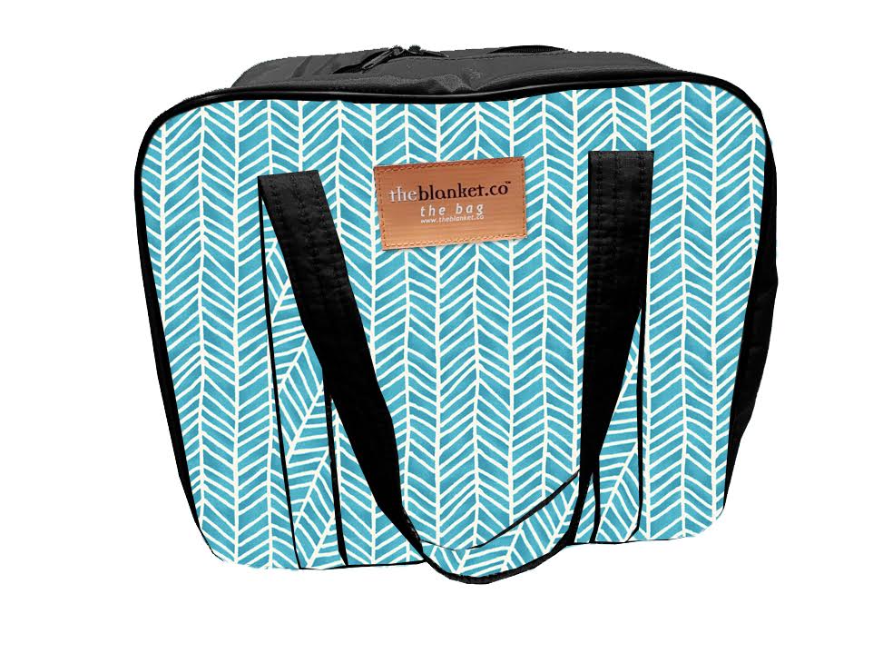 Turquoise with White Scales Compartmentalised Picnic Bag
