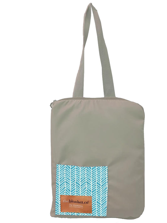 Turquoise with White Scales Waterproof Picnic Blankette
