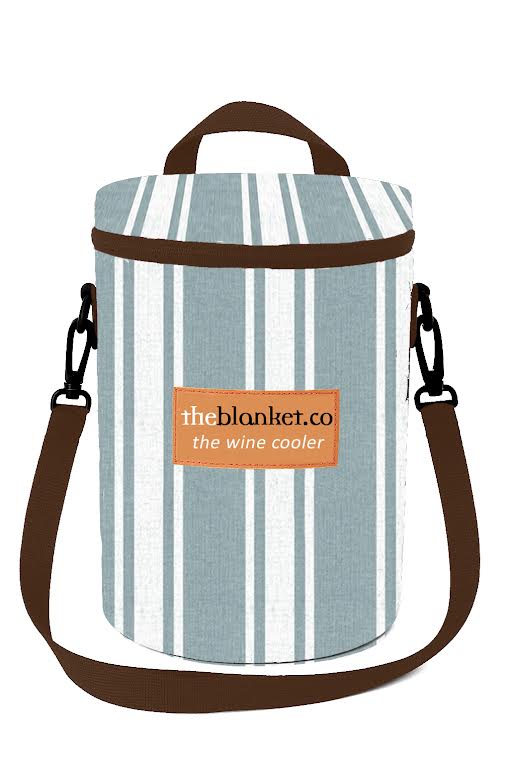 Duck Egg Striped Wine Cooler