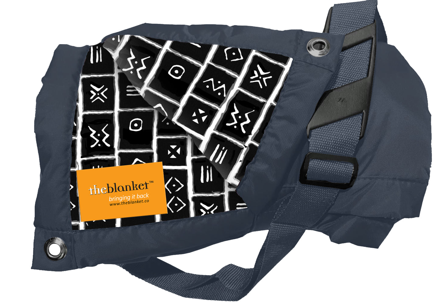 Black Bushman Waterproof Picnic Blanket