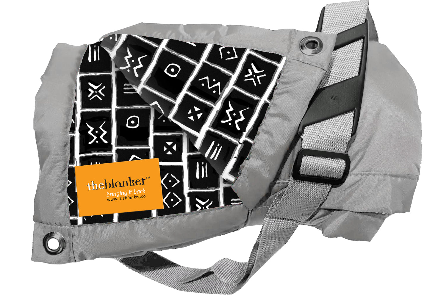 Black Bushman Waterproof Picnic Blanket