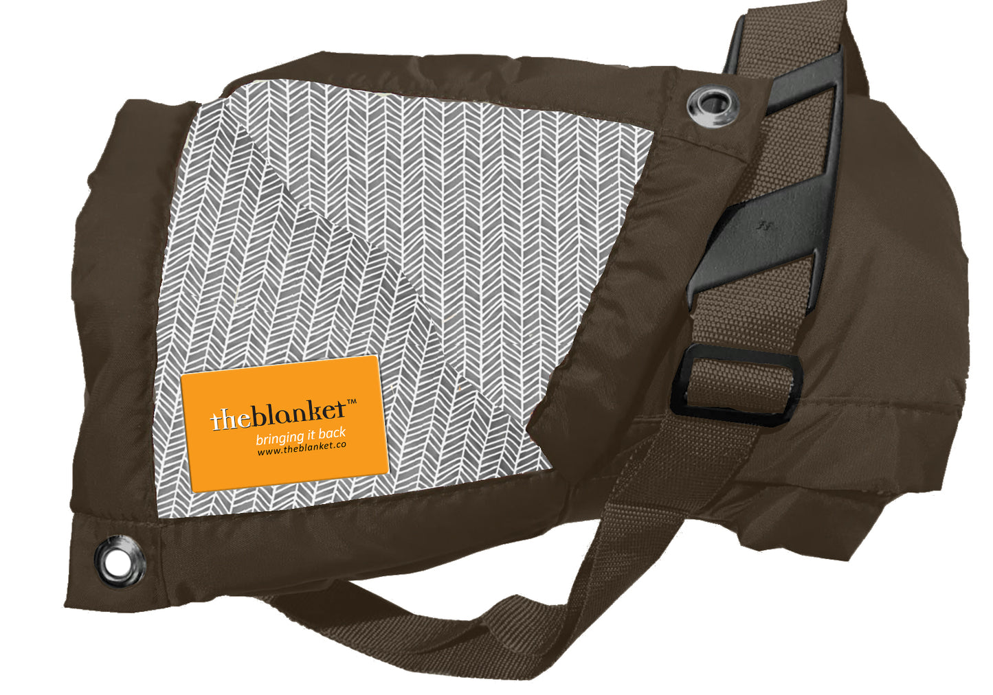 Black With White Scales Waterproof Picnic Blanket