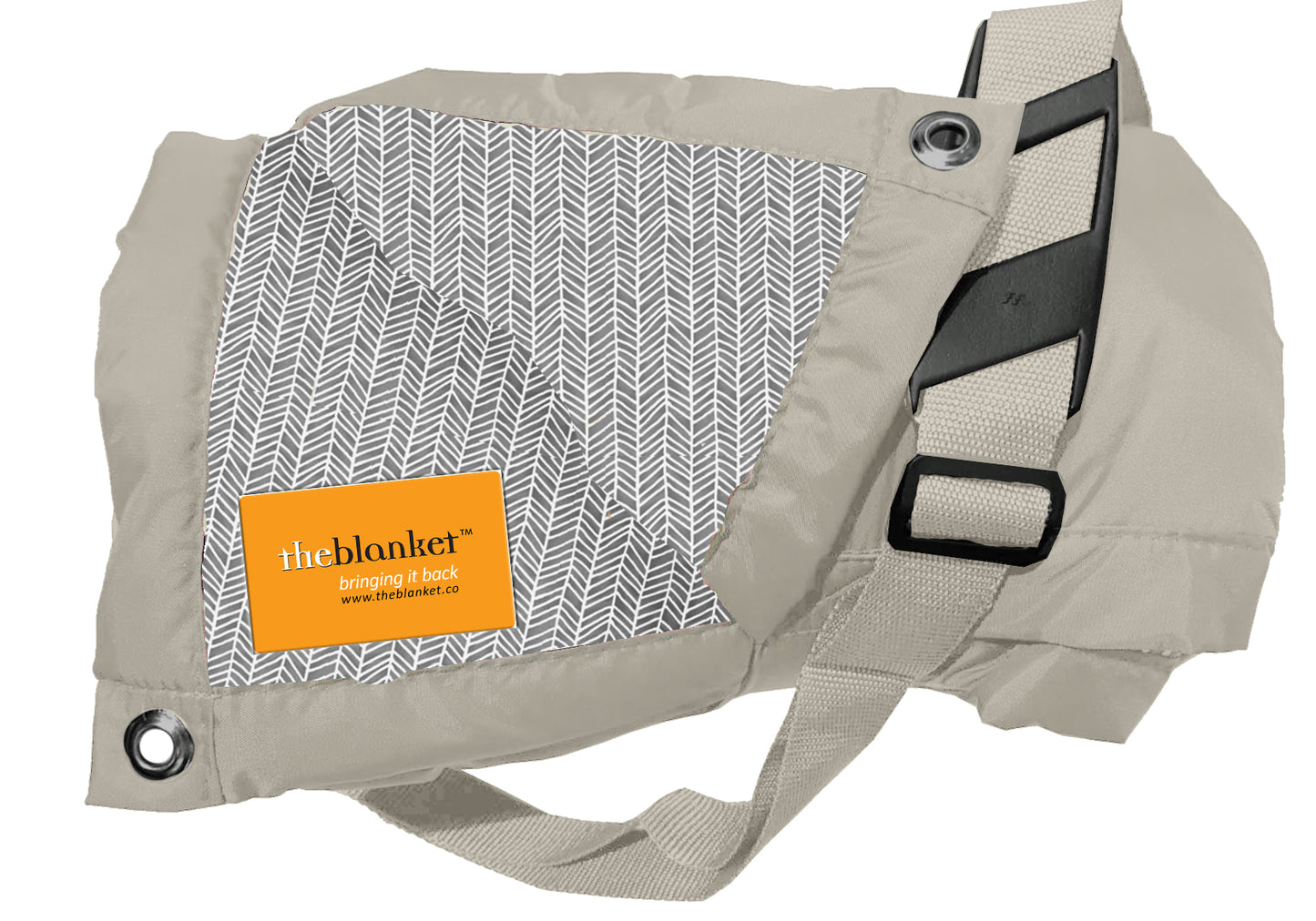 Black With White Scales Waterproof Picnic Blanket