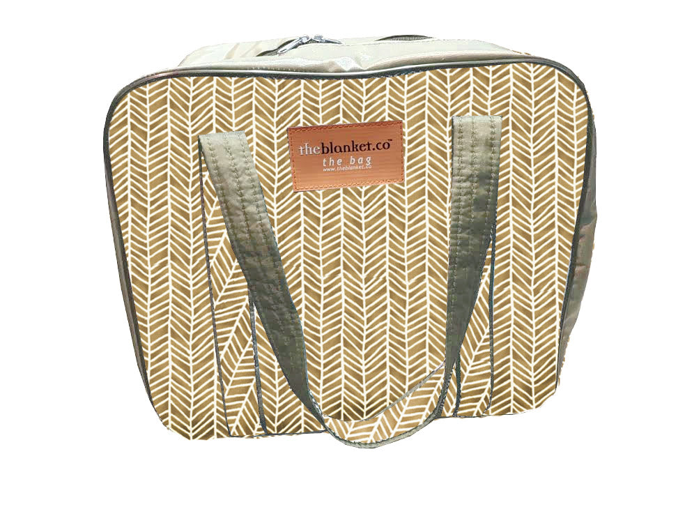 Brown with White Scales Compartmentalised Picnic Bag