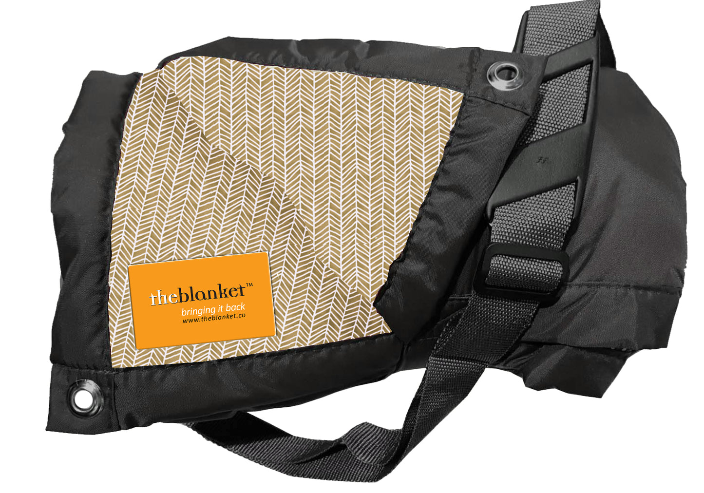 Brown With White Scales Waterproof Picnic Blanket