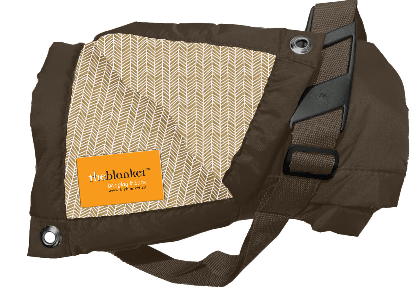 Brown With White Scales Waterproof Picnic Blanket