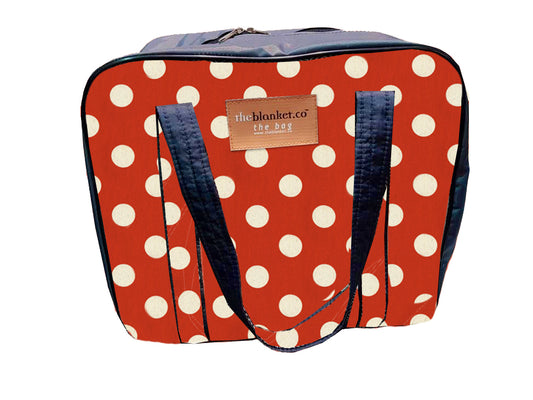 Red Spotted Compartmentalised Picnic Bag