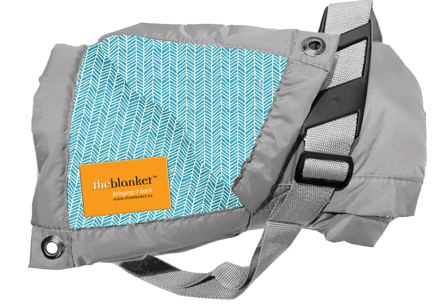 Turquoise with White Scales Waterproof Picnic Blanket